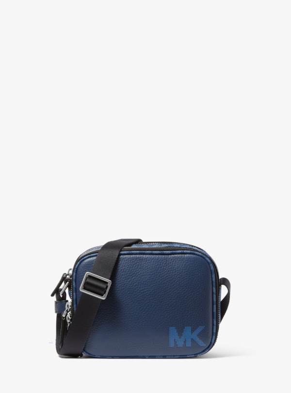 Panske Crossbody Kabelka Michael Kors Hudson Pebbled Leather Modre Viacfarebný - Tasky Michael Kors Outlet | BEGFX-5740